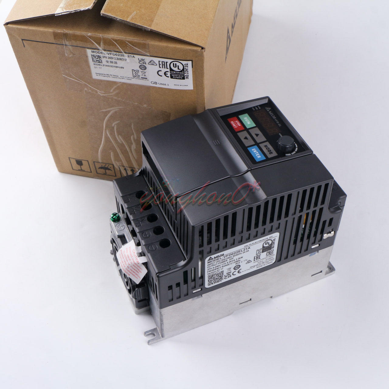 1-Phase Delta Inverter VFD Drive VFD022EL21A 220V 2.2KW 3HP - DELTA
