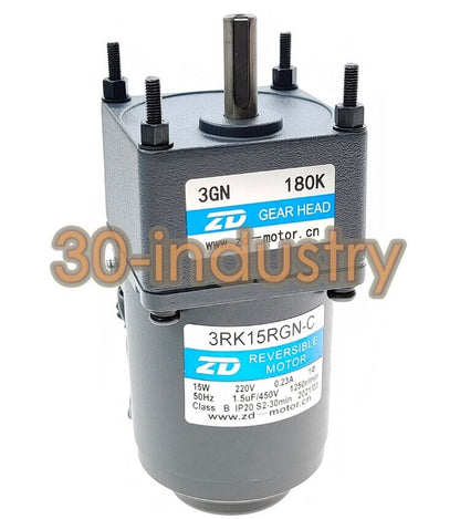 ZD 3RK15RGNC Gearhead Motor 15W 220V 0.23A Specifications - ZD