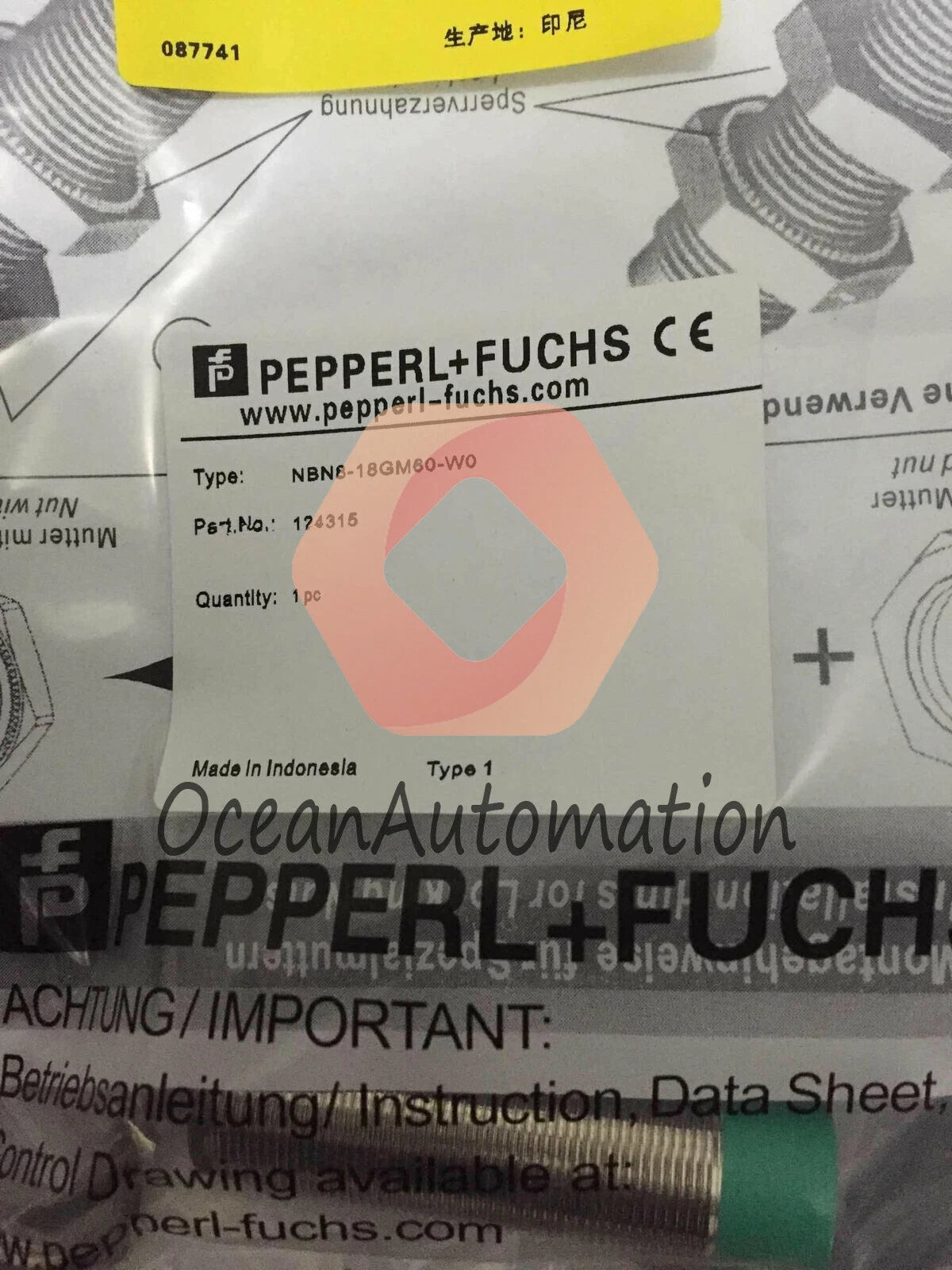 Pepperl+Fuchs NBN8-18GM60-W0 NBN8-18GM60-WO Inductive Sensor free shipping