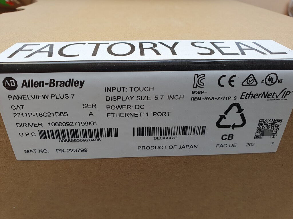 Allen-Bradley HMI PanelView Plus 7 Graphic Terminal US - ALLEN-BRADLEY