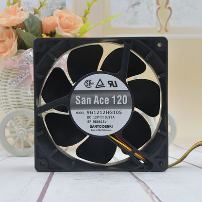 1pcs Sanyo 9G1212HG105 12CM 12V 0.98A 12038 pwm fan