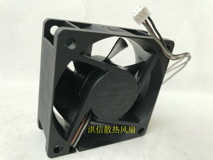 1pcs  SUNON fan EB60251S1-Q000-F99 6025 DC12V 1.56W Projector fan 3pin