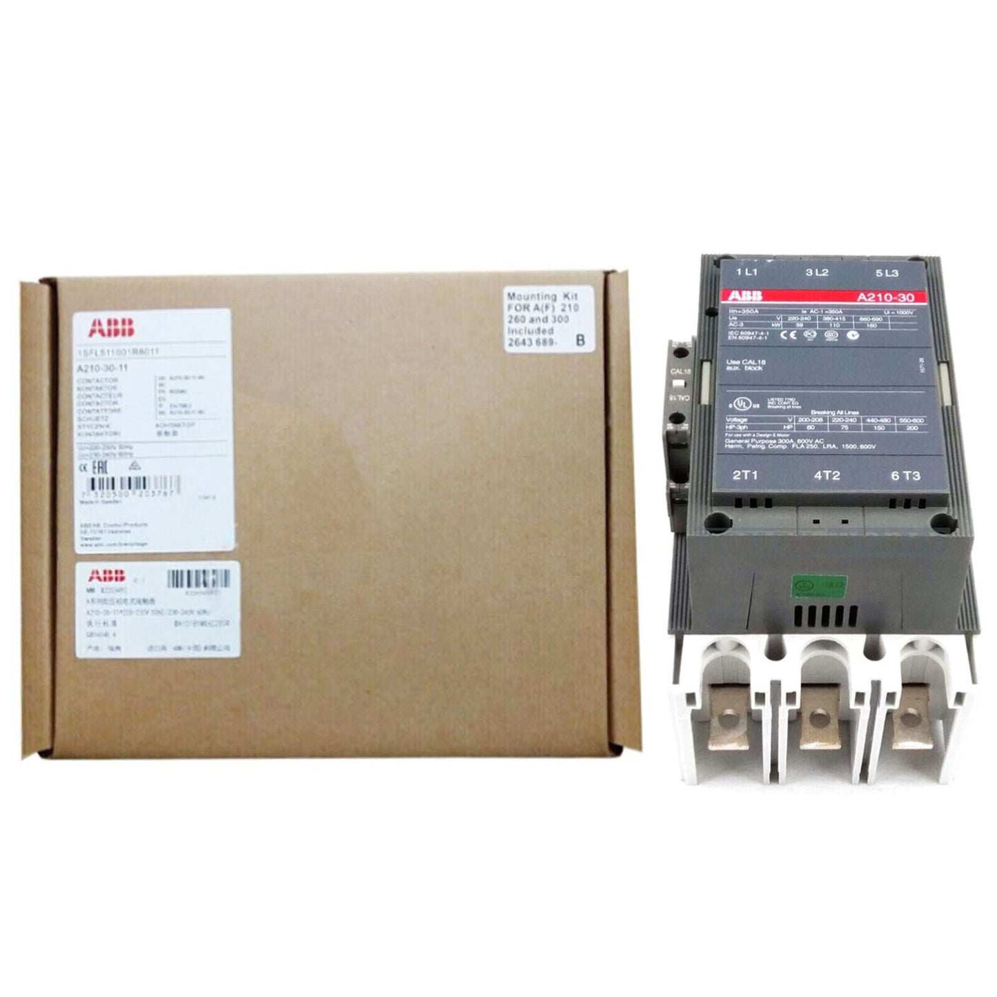 new in Sealed Box ABB A210-30-11 Contactor 110-120V 50Hz 60Hz - ABB
