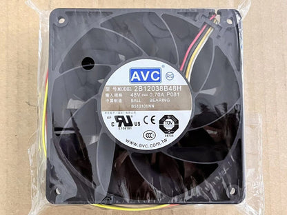 new 1pcs AVC 2B12038B48H p081 12CM 12038 48V 0.70A 4-wire speed regulating PWM fan