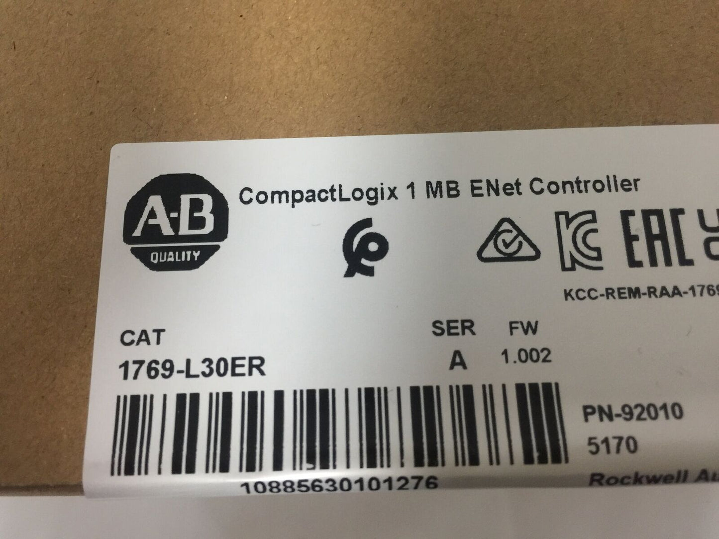 Allen-Bradley CompactLogix 1 MB ENet Controller TX 2022: - ALLEN-BRADLEY