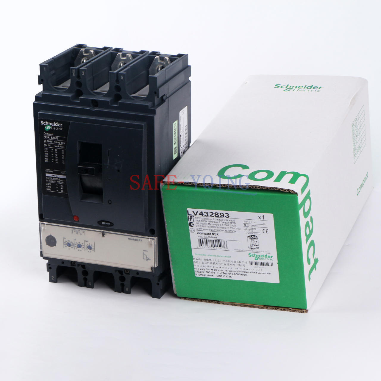 new One LV432893 NSX630N Molded Case Circuit Breaker 3P 630A IN BOX - ONE