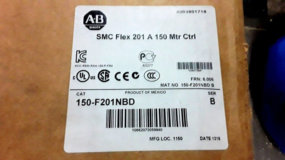 Allen Bradley 150F201NBD SMC Flex Smart Motor Controller AB 150F201NBD - ALLEN BRADLEY