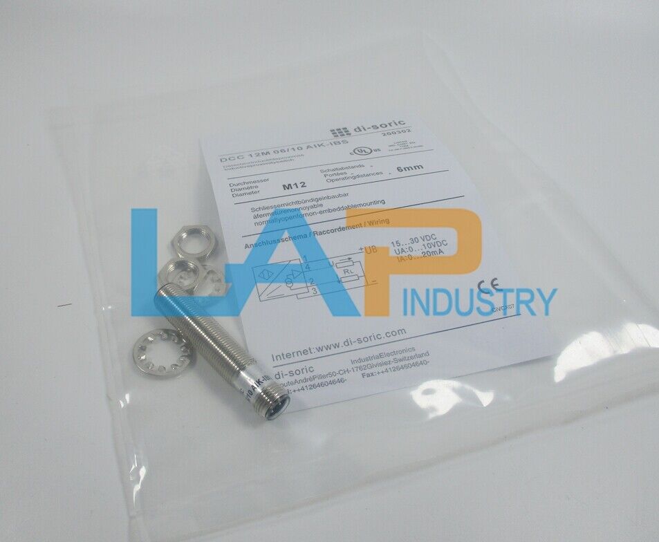 new 1pcs DCC12M 06/10 AIK ibs proximity switch 15-30vdc 0-20ma - AIK-IBS