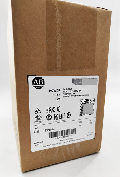 Allen Bradley 25B-D010N104 Powerflex 525 AC Drive - ALLEN BRADLEY