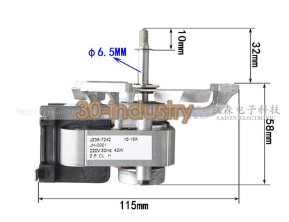 High Temperature Fan Motor J238-7242 for Dryer 220VAC - KOEED