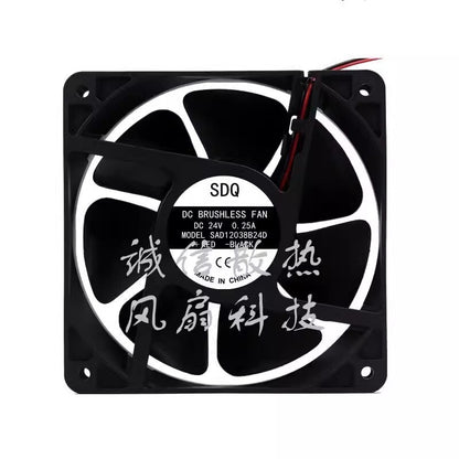 SDQ SAD12038B24D DC24V 0.25A 120*120*38MM 2-wire silent cooling fan