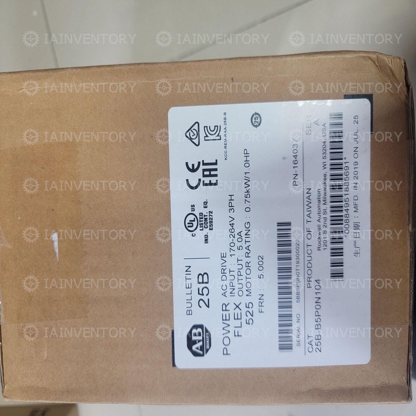 Allen-Bradley AC Drive Fast - 25B-B5P0N104 Sealed - ALLEN-BRADLEY