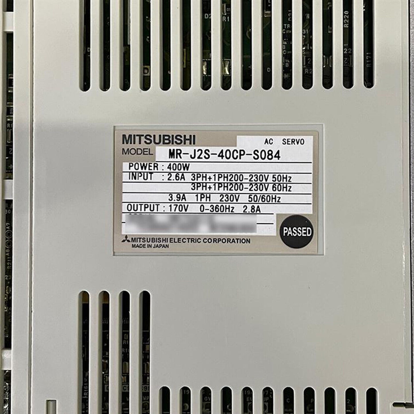 Mitsubishi MR-J2S-40CP-S084 AC Servo Amplifier - MITSUBISHI