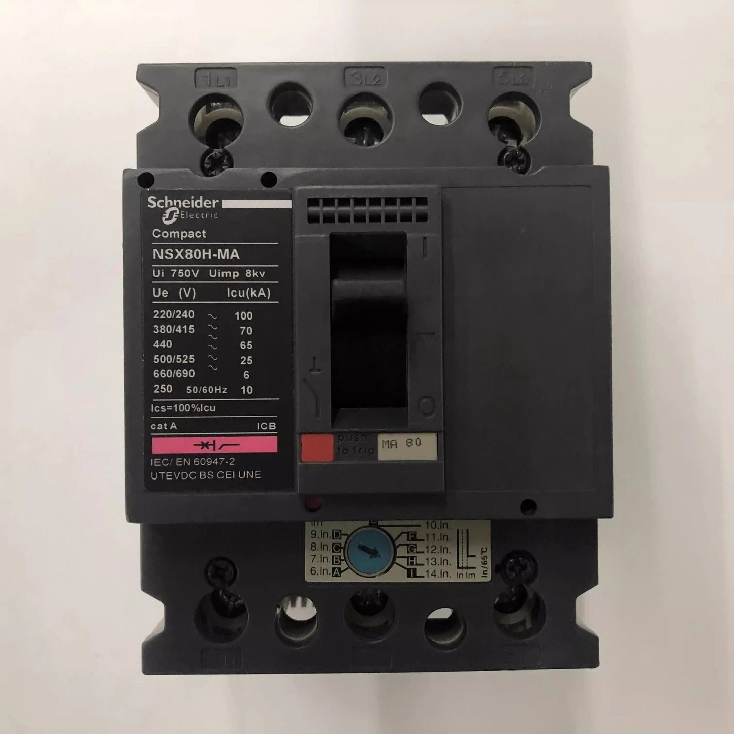 1PCS for NSX80H-MA80 3P 80A LV428100 Air Switch Moulded Case Circuit Breaker