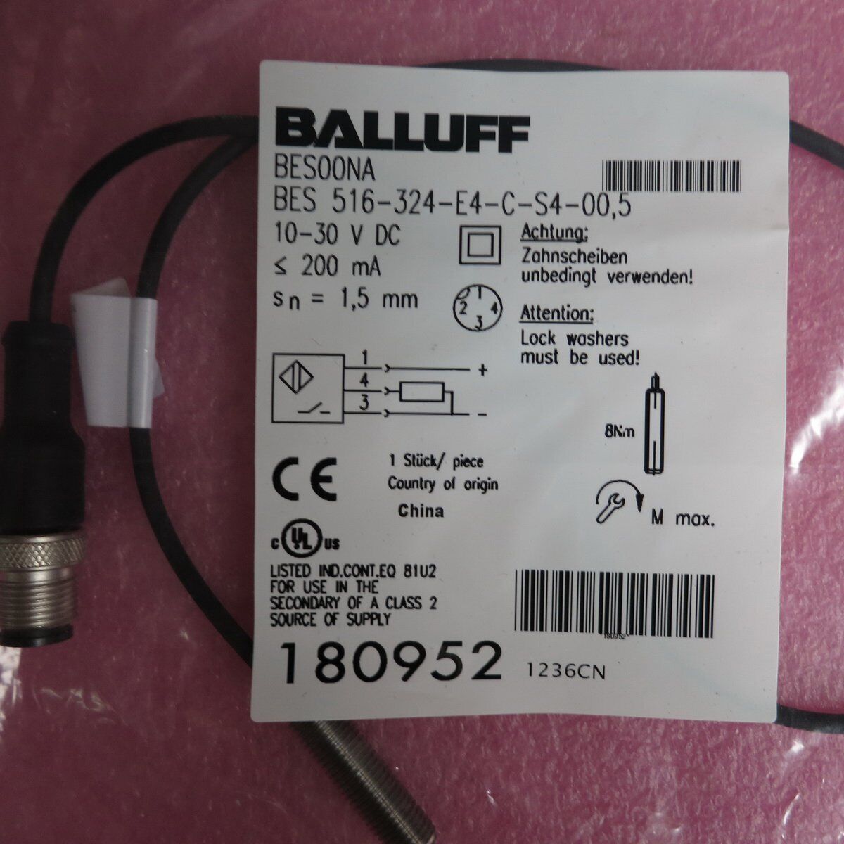 new 1pcs  balluff BES 516-324-E4-C-S4-00,5 Proximity sensor SHIP