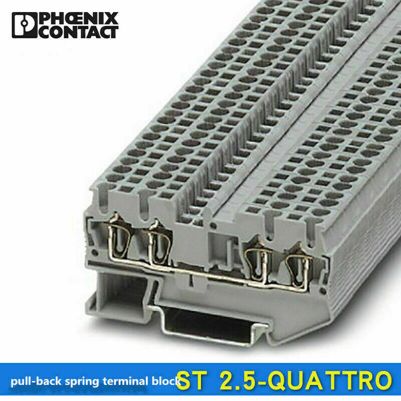 new 50pcs   3031306 Spring-loaded Terminal Block ST2.5-QUATTRO 2 in 2 Out