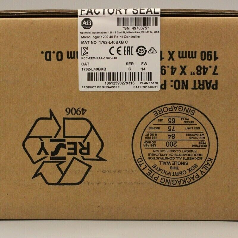 Allen Bradley MicroLogix 1200 40 Point Controller 1762L40BXB - High-Performance Motion Control System - ALLEN BRADLEY