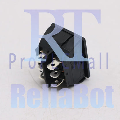 SCI R13-87 6 Pins 10A 250VAC Rocker Switch Double Side Self-Reset 1x