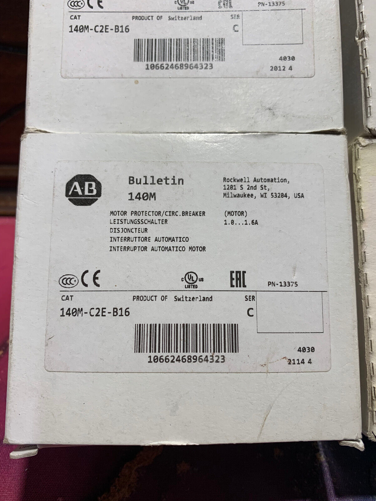 New Allen Bradley 140M-C2E-B16 Motor Protector Circuit Breaker, 240V AC, 16A, IP67, -40°C to 80°C, 1.2kg, Motor Protector Circuit Breaker, 140M-C2E-B16, Allen Bradley Motor Protector Circuit Breaker - ALLEN BRADLEY