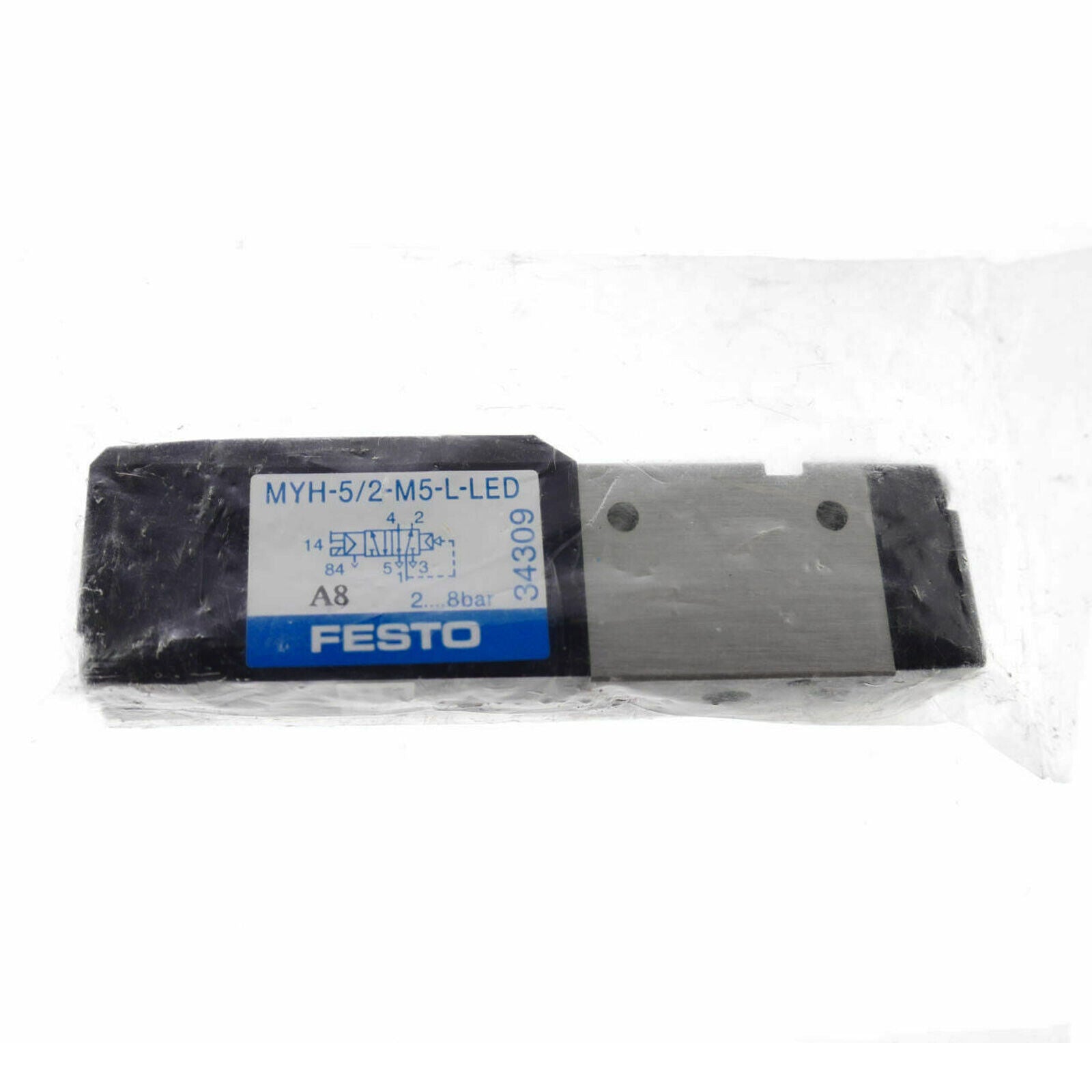 new  In Box FESTO MYH-5 2-M5-L-LED 34309 Solenoid Valve