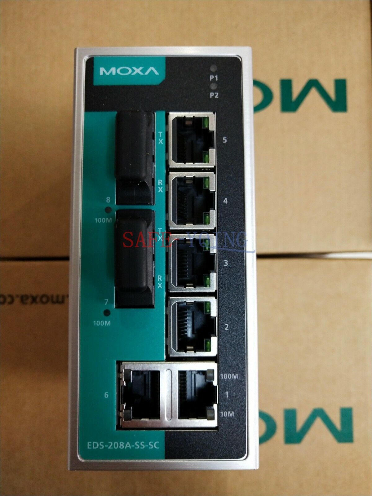 MOXA EDS-208A-SS-SC Ethernet Switch for PLC Applications - MOXA