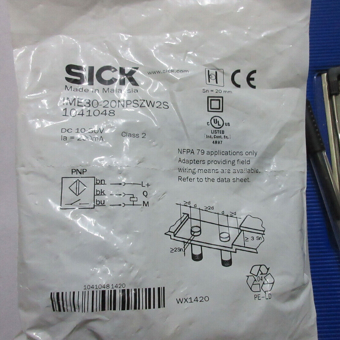 ONE Proximity Switch IME30-20NPSZW2S - SICK