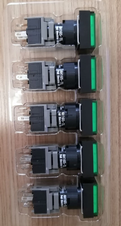 new 5PCS Green Pushbutton Command Switch 24VDC LED FUJI AH165-TLG11E3