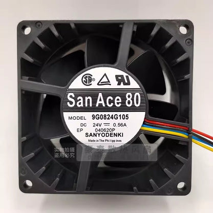 Sanyo 9G0824G105 8038 DC24V 0.56A 8CM 4-Wire Inverter Cooling Fan