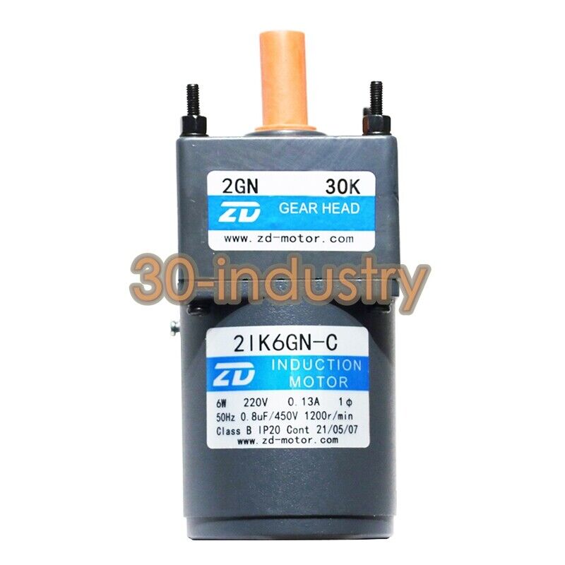 ZD 2IK6GN-C AC Gear Motor 6W 220V with 0.13A Power Supply - ZD