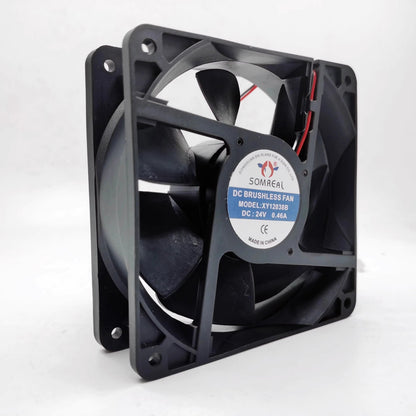 SOMREAL XY12038B 12038 24V 0.55A 12CM 2-Wire Inverter Cooling Fan