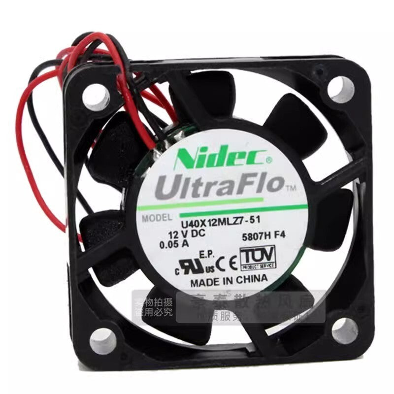 NIDEC U40X12MLZ7-51 4010 DC12V 0.05A 2-Wire Silent Cooling Fan