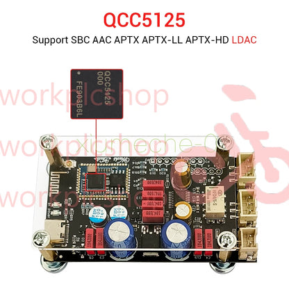 QCC5125 QCC3034 Bluetooth 5.1 lossless decoder board APTX LDAC audiophile grade