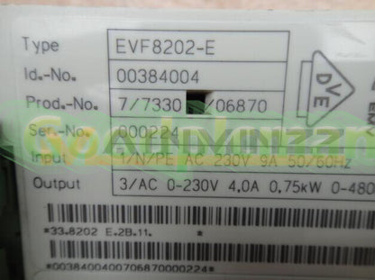 One Lenze EVF8202-E Frequency Inverter