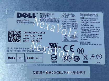 for Dell PowerEdge T310 Power Supply 375W N375E-01 T122K 0T122K T128K 0T128K