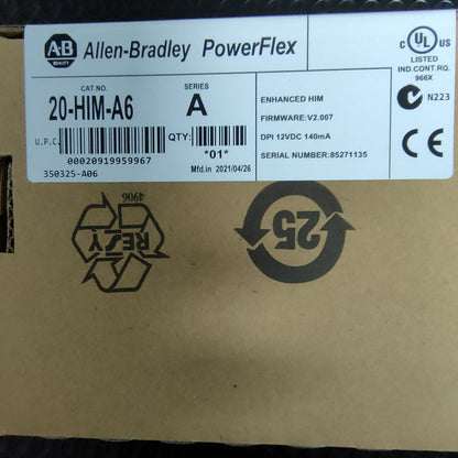 Allen Bradley 20-HIM-A6 PoweFlex Enhanced HIM FW V2.007 12VFC New - ALLEN BRADLEY