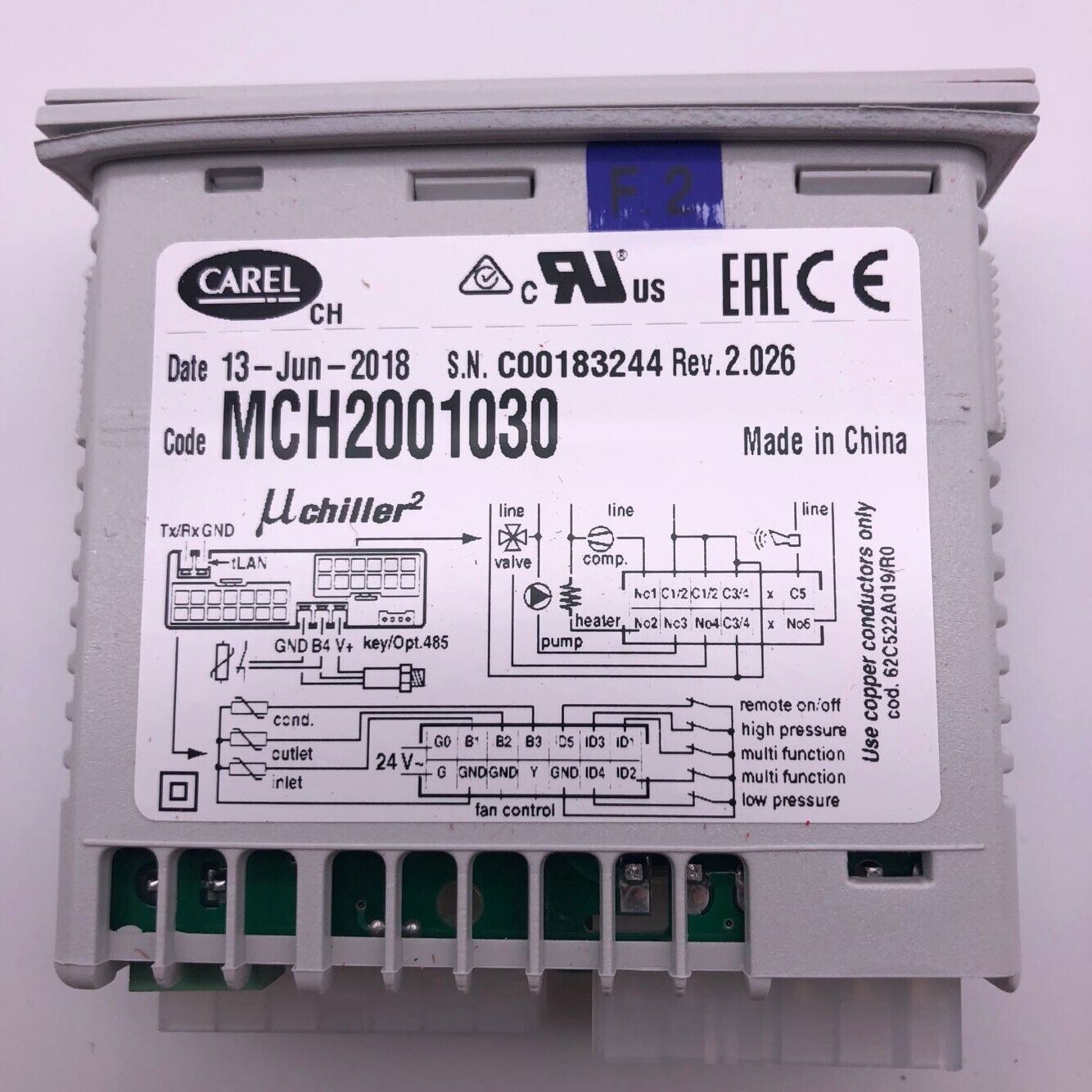 new CAREL MCH2001030 temperature controller