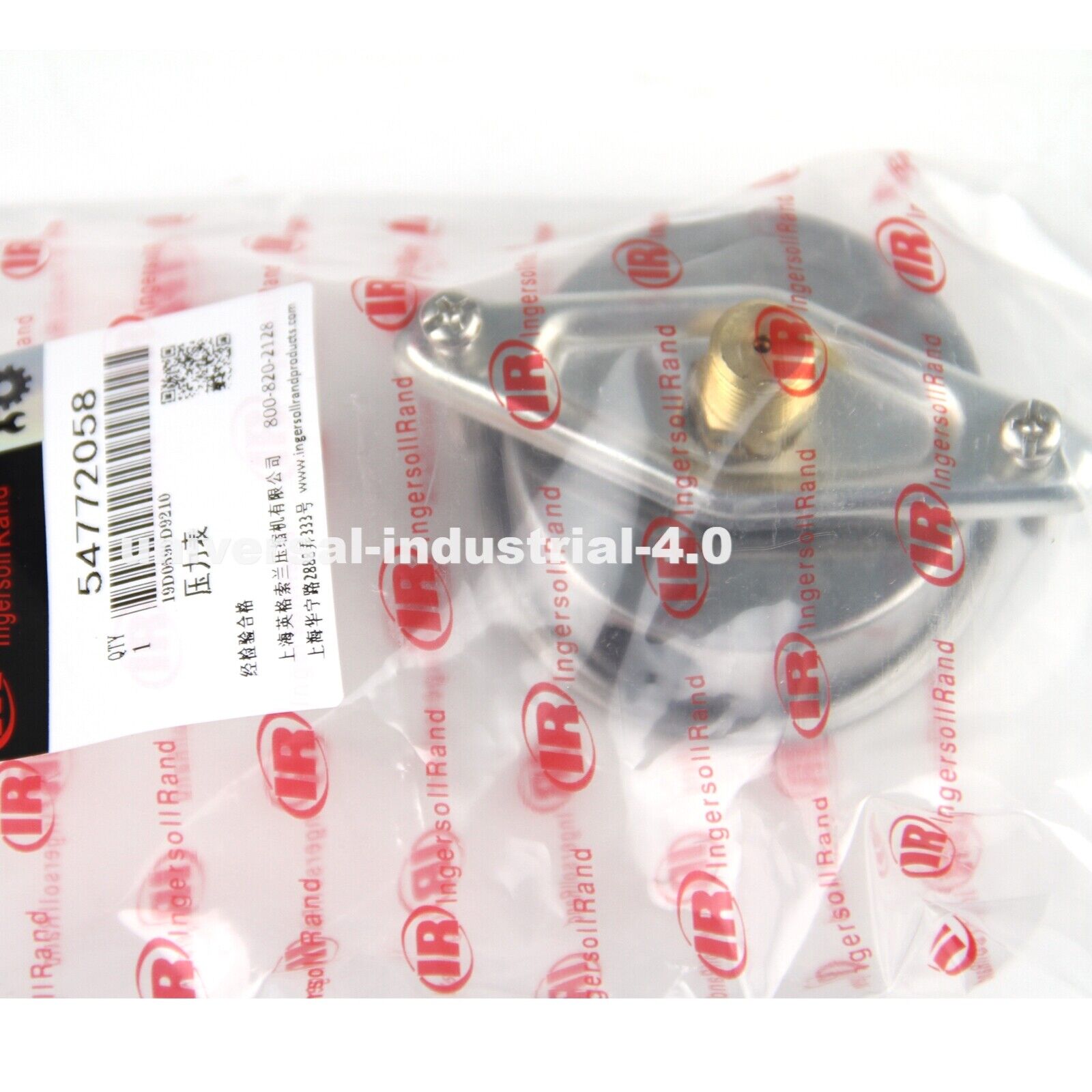 INGERSOLL RAND IR 54772058 Pressure Gauge - INGERSOLL RAND