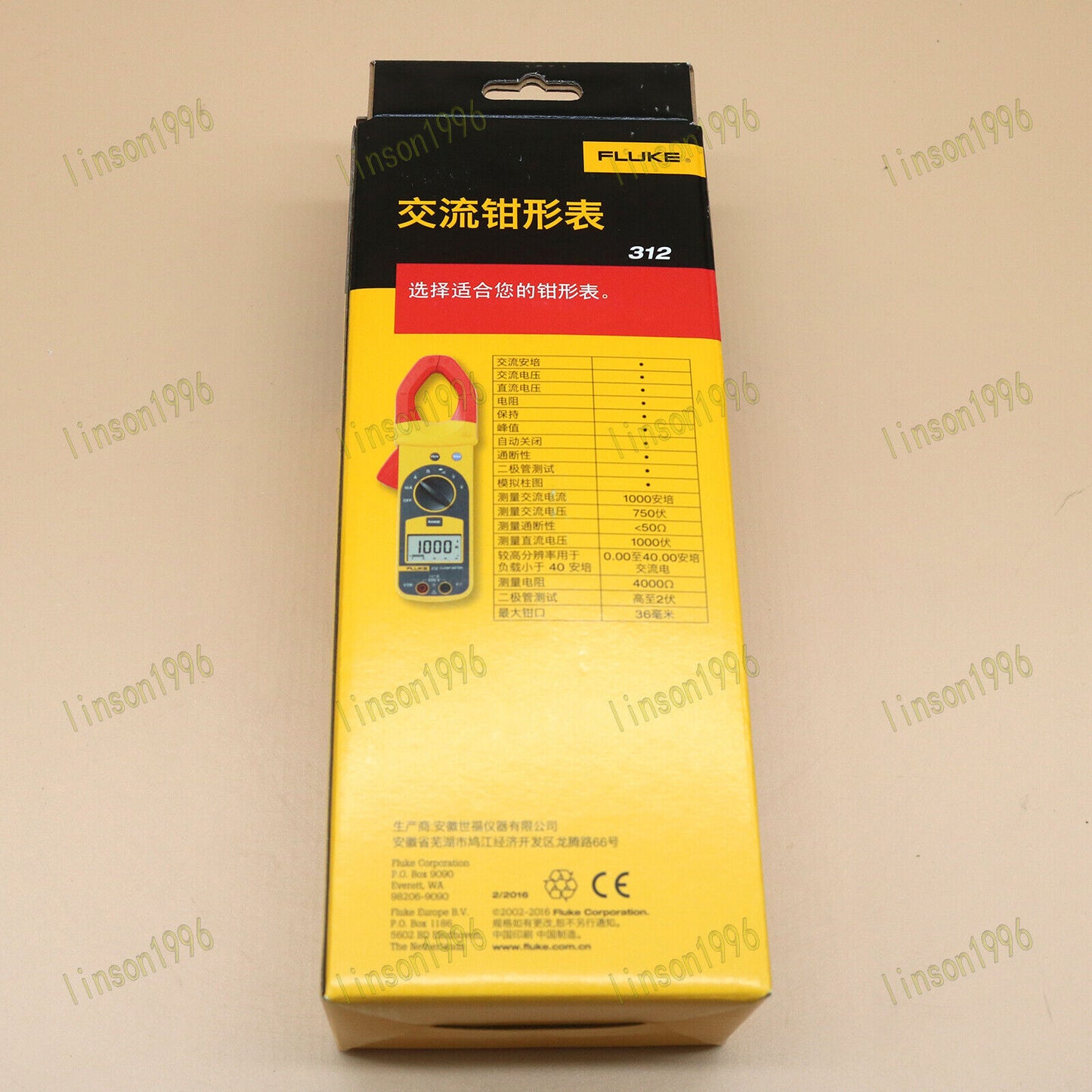 FLUKE 312 Digital Clamp Meter AC 1000A - FLUKE