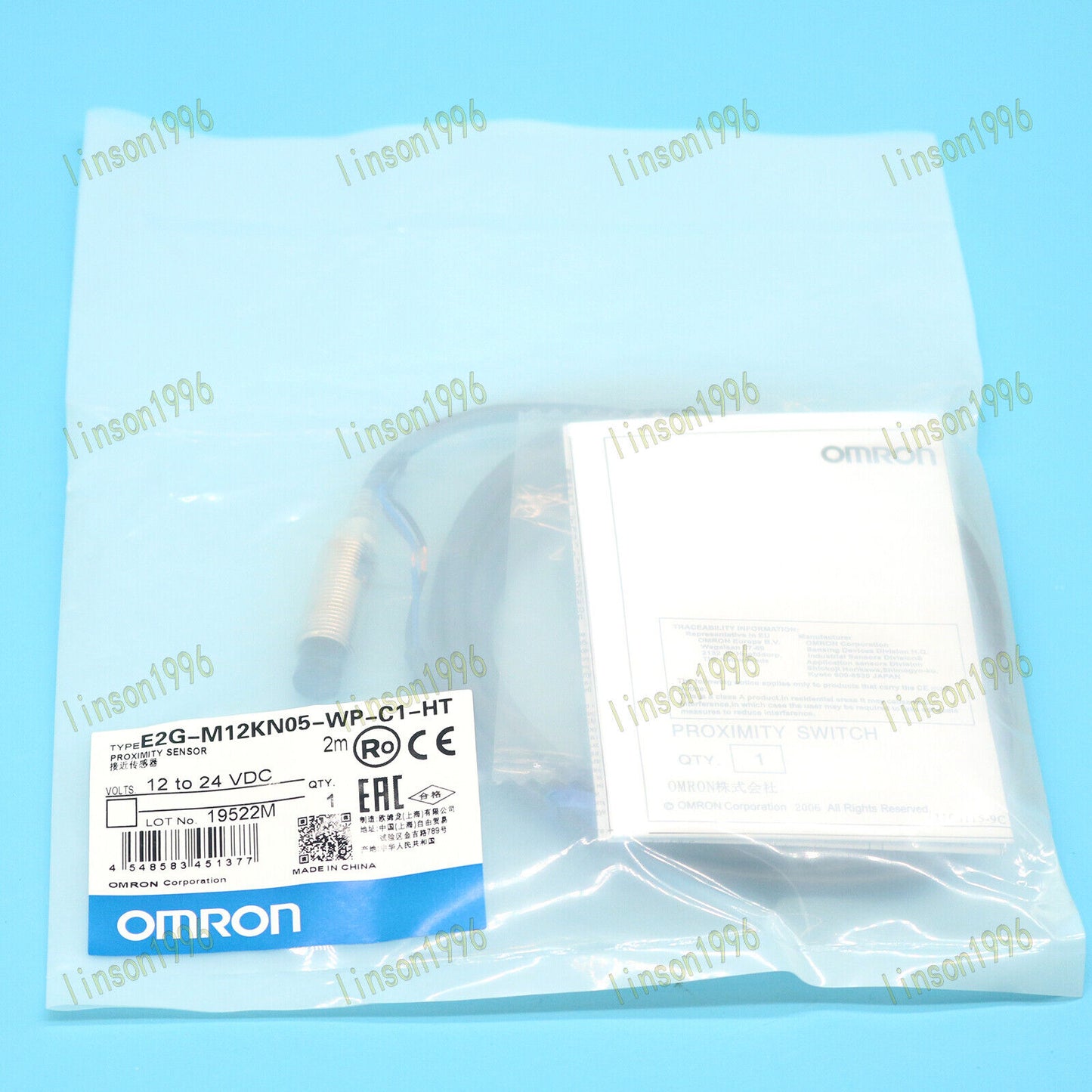 Omron Proximity Switch E2G-M12KN05-WP-C1-HT - OMRON