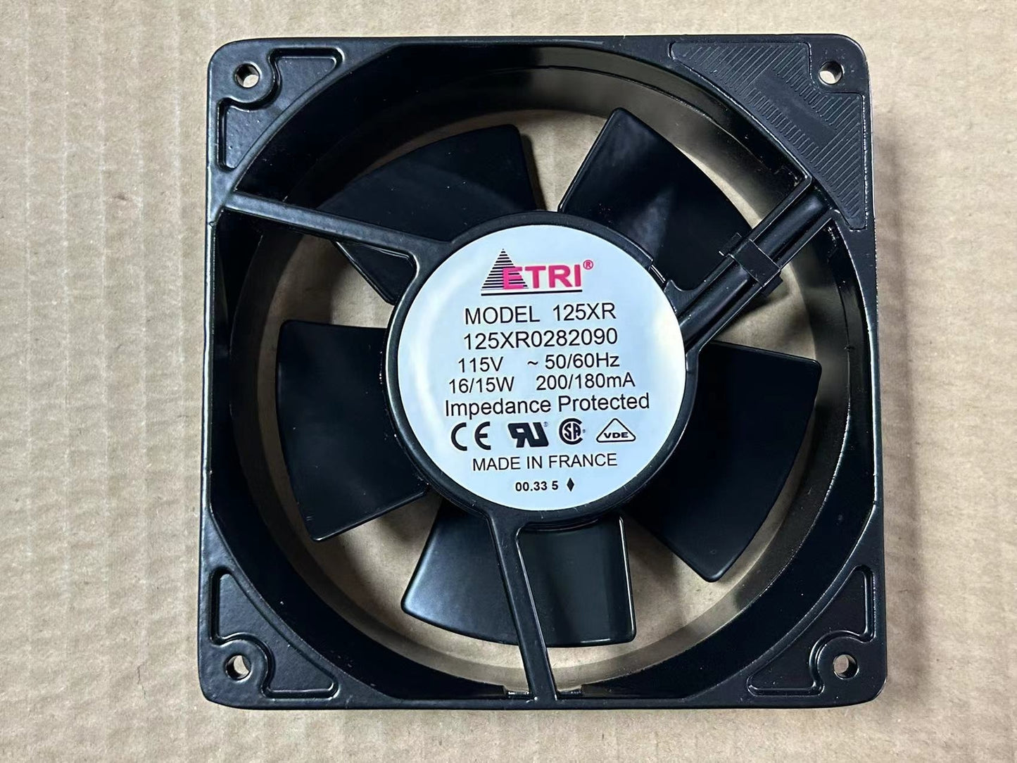 new ETRI 125XR0282090 AC115V 16/15W 120*120*38MM high temperature fan