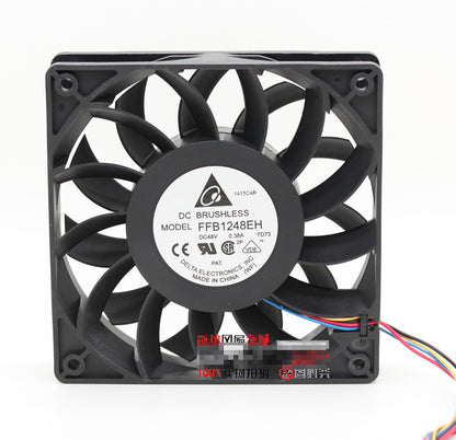 1pcs DELTA FFB1248EH 12025 12CM 48V 0.38A 4-wire PWM speed cooling fan 4pin