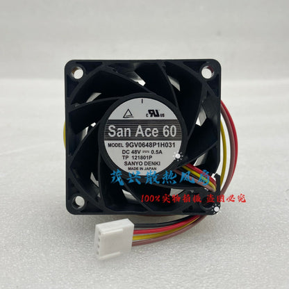 SANYO 9GV0648P1H031 6038 48V 0.5A server cooling fan