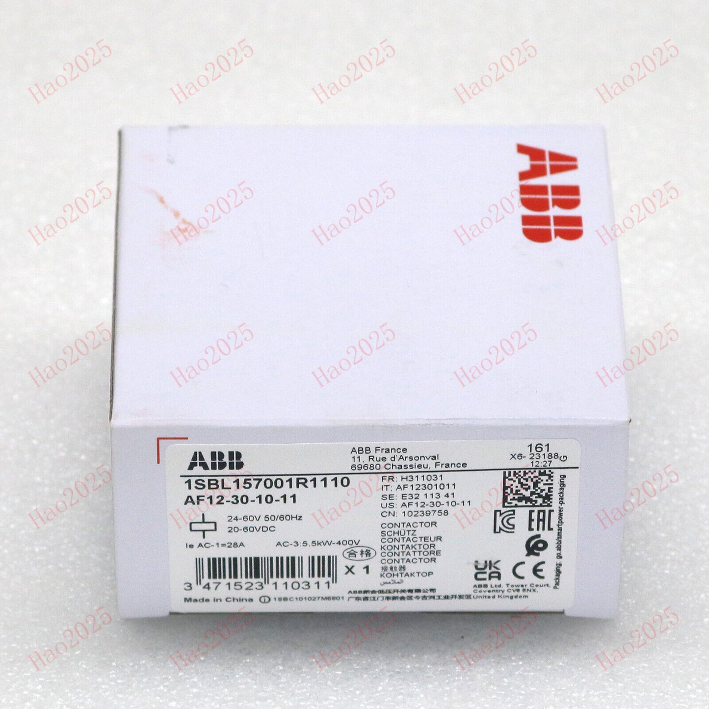 new AF12-30-10-11 24-60V50/60HZ 20-60VDC ABB Contactor In Box - ABB