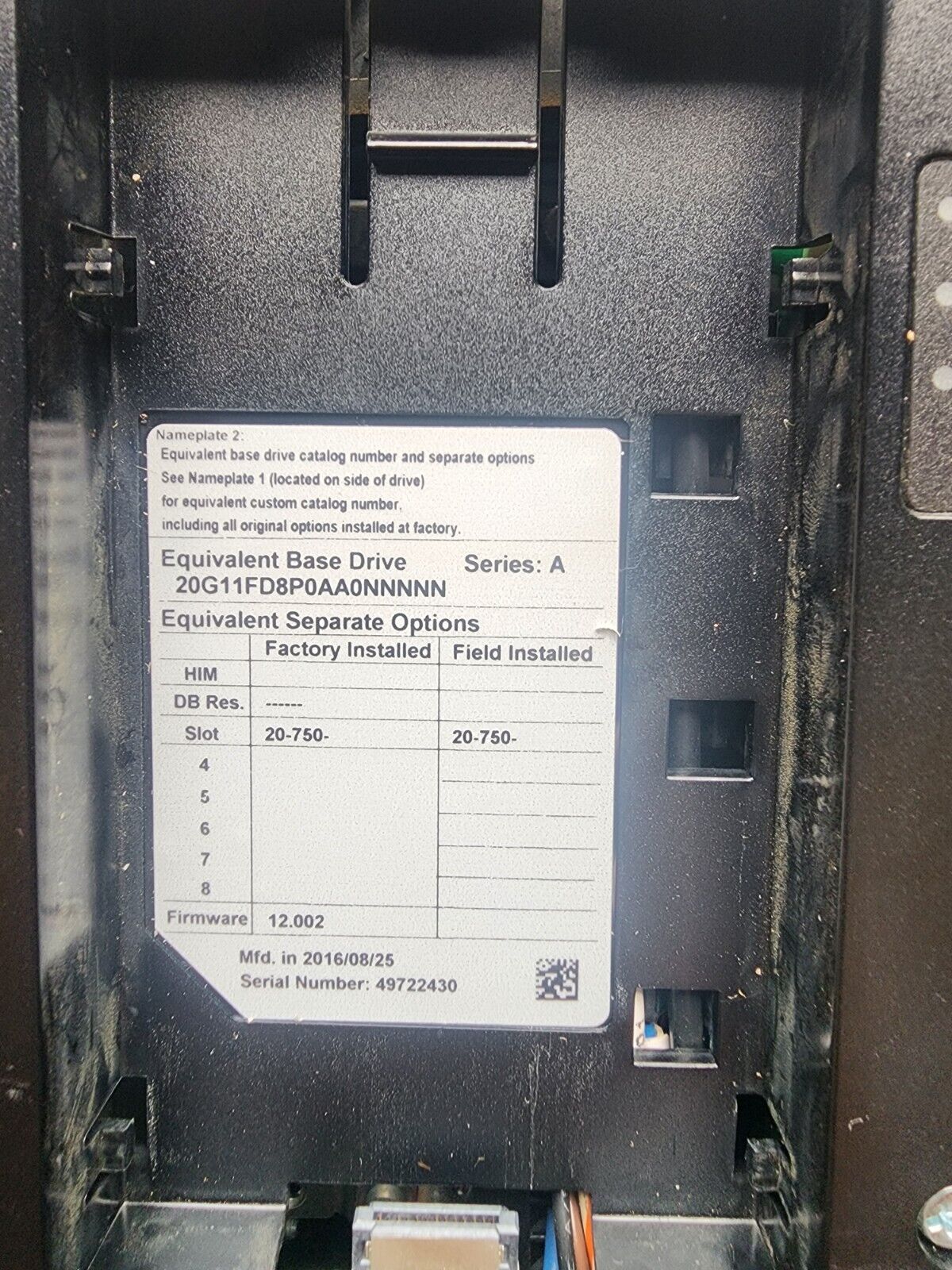 used Allen Bradley 20G11FD8P0AA0NNNNN Powerflex 755 5HP 3PH Frn: 12.002 Tested - ALLEN BRADLEY
