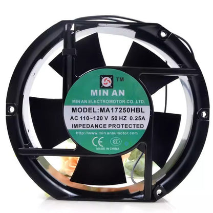 MINAN MA17250HBL AC110V-120V 0.25A Cabinet Axial Cooling Fan