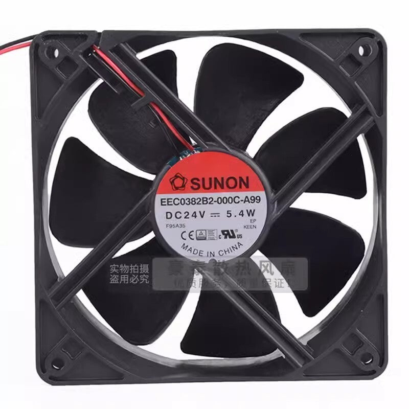 SUNON EEC0382B2-000C-A99 12038 DC24V 5.4W 2-Wire Inverter Cooling Fan