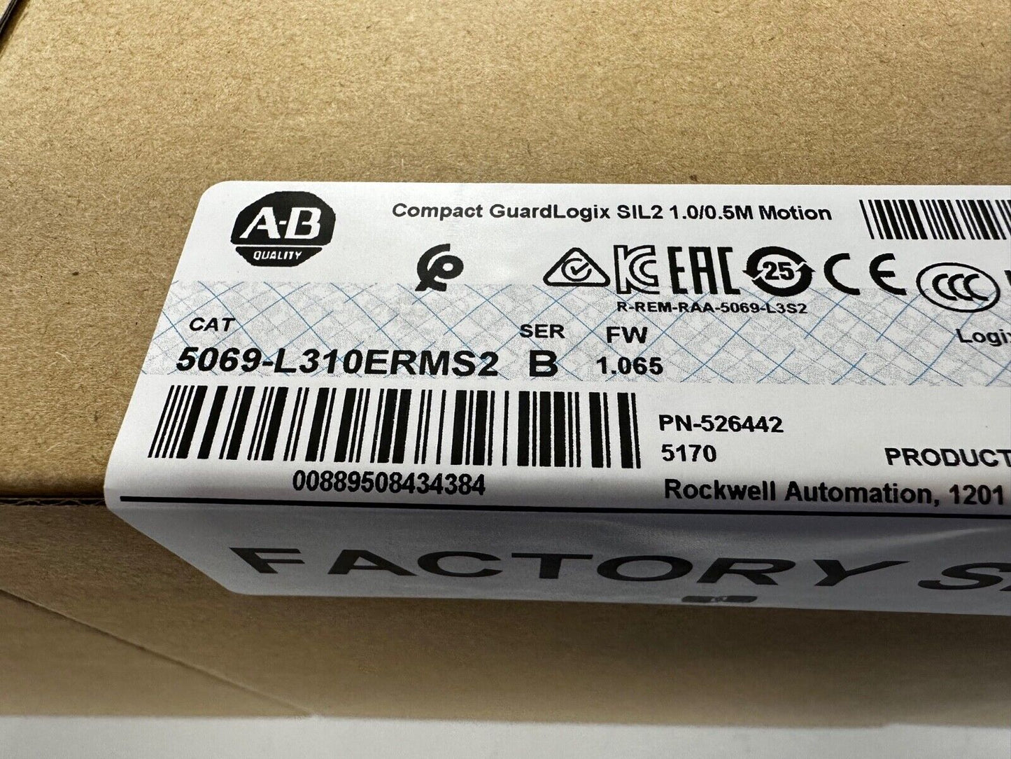 Brand New CompactLogix 5380 Controller, B Series, 5069-L310ERMS2 Series - COMPACTLOGIX