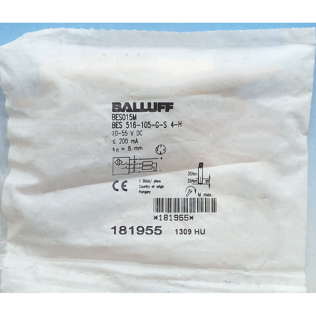 1PC BALLUFF PROXIMITY SENSOR - BALLUFF
