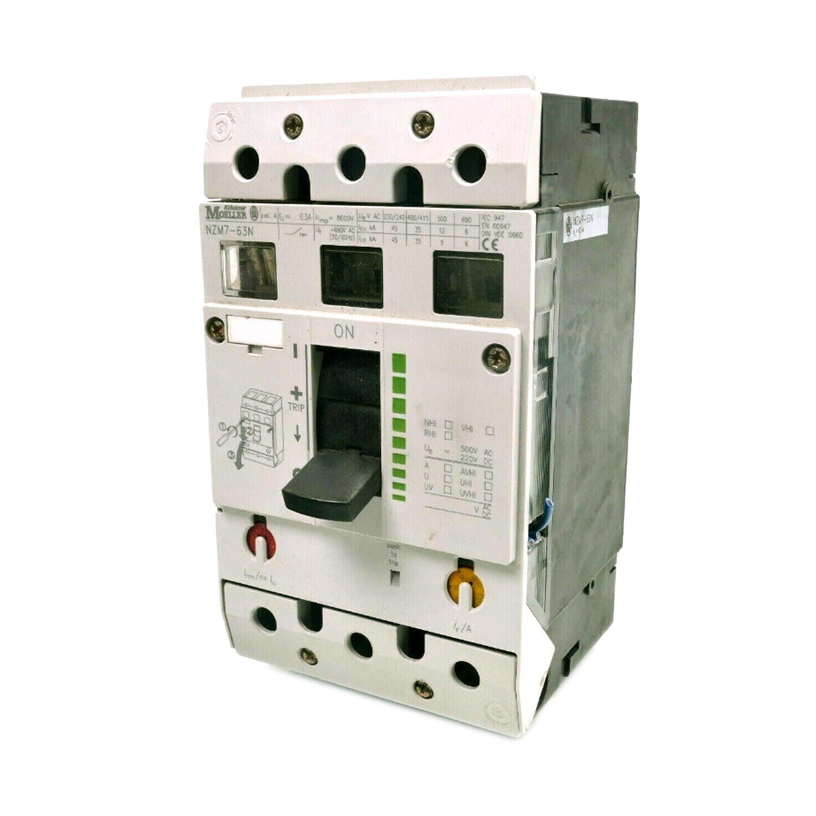 Moeller NZM7-63N Circuit Breaker Motor Protection 1 Piece - MOELLER