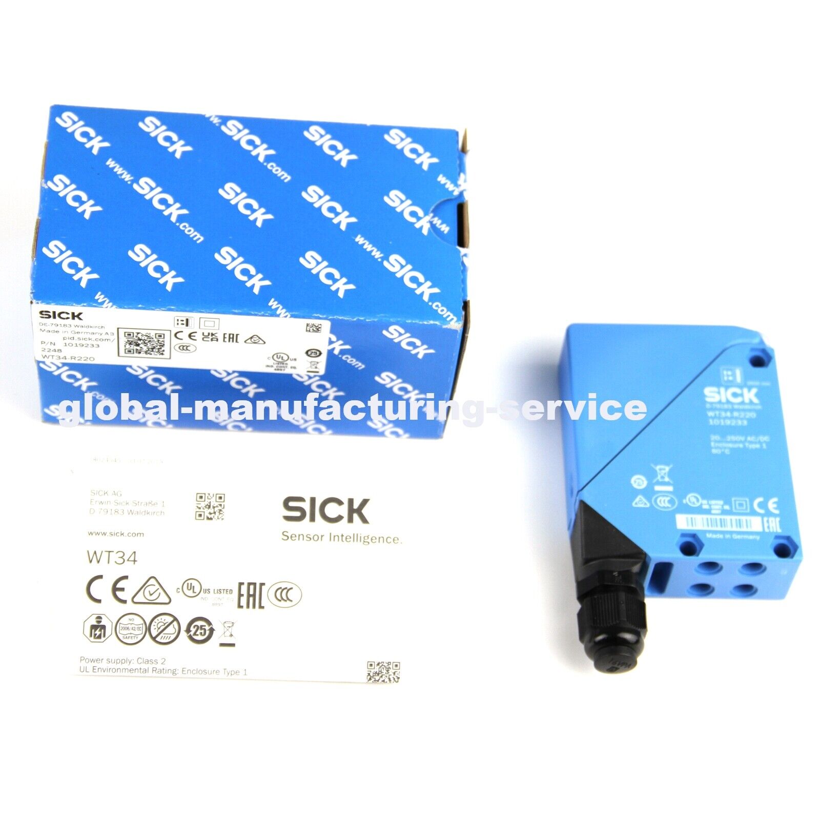 SICK Photoelectric Proximity Sensor WT34-R220 - SICK